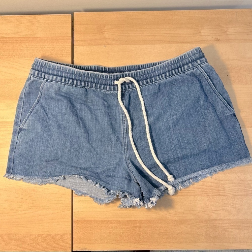 Aerie comfortable draw string denim shorts